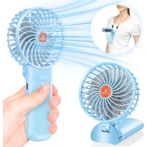 Ventilador de Mano Portátil Recargable - Marca XYZ - Modelo Breeze 3000 - 4 Velocidades Ajustables, Batería de Larga Duración, Ideal para Verano y Via