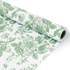 Mini Rollo de Papel para Envolver Floral Verde y Blanco: Ideal para Arreglos Florales, Manualidades y Detalles Elegantes | Marca [Nombre de la Marca]