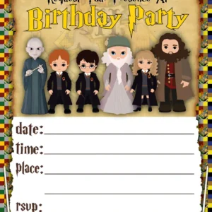 ¡Celebra al Estilo Mágico! Juego de 20 Invitaciones de Cumpleaños con Sobres Harry P: Diseño Exclusivo, Papel de Alta Calidad y Detalles Encantadores