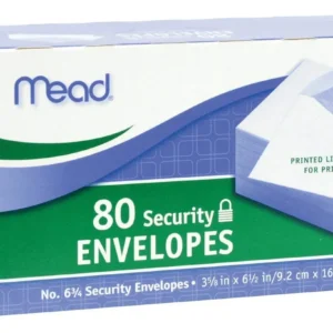 Sobres de Seguridad 6-3/4 Engomados [Marca Genérica] - 80 Sobres por Caja, Cierre Adhesivo Confiable, Protección para Documentos Importantes, Ideales