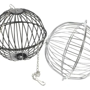 Alimentador de Heno Colgante con Bolas Interactiva Marca PetZen: Dispensador Duradero para Conejos, Cerdos y Roedores. Estimula Juego y Reduce Desperd