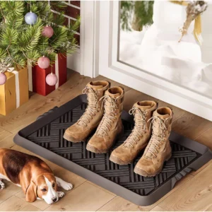 Bandeja de Goma para Botas y Zapatos MAXTRAX: Protección Superior para Pisos con Borde Elevado y Diseño Antideslizante, Ideal para Lodo y Agua