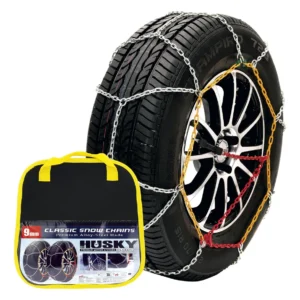 Cadenas de Nieve 9mm Husky Advance HUSAD20 KN20: Máxima Tracción en Hielo y Nieve, Fácil Instalación, Acero Templado de Alta Resistencia para tu Segur