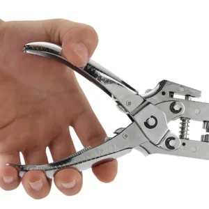 Alicates Ajuste de Ojales con Perforador – Marca GENERICO – Modelo XZ100 – Kit Completo para Manualidades y Reparaciones – Acero Resistente, Fácil Uso