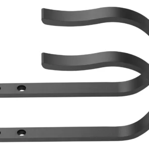 Alzapaños de Cortina en 'U' de Aluminio Sólido, Marca 'Corti-Style' Modelo LW-U - Elegancia y Durabilidad para Cortinas, Negro Mate, Fácil Instalación