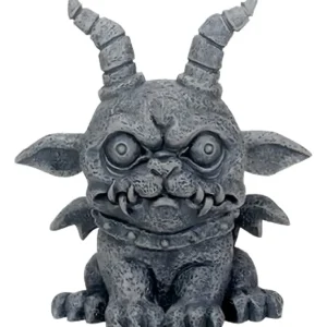 Gárgola Alada Estilo Gótico Medieval Gris Oscuro Decorativa | Marca [Nombre de la Marca] Modelo [Número de Modelo] | Escultura Resina Resistente Intem