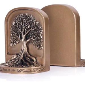 Juego de Sujetalibros Decorativos 'Árbol de la Vida' en Bronce Antiguo: Marca [Marca Imaginaria], Modelo [Modelo Imaginario]. Diseño Elegante para Hog