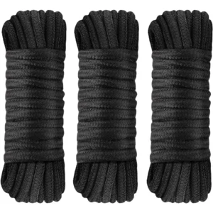 Cuerda de Algodón Suave y Resistente MULTIUSOS | Marca 'Cordería del Norte' - Modelo Premium Negro: Lavable, 100% Algodón para Artesanía, Decoración y