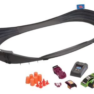 ¡Emoción a Máxima Velocidad! Circuito de Carreras NASCAR Crash Action con 2 Coches Eléctricos y 6 Figuras - Marca [Nombre de la Marca] Modelo [Modelo
