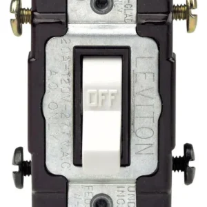 Interruptor Silencioso Leviton Decora 20A 120/277V de Doble Polo en Blanco: Control Silencioso y Eficiente para tu Hogar o Negocio - Modelo 5622-2W