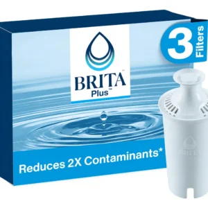 Filtro de Agua Brita Plus: Kit con 3 Repuestos, Libre de BPA, para Agua Más Pura y Deliciosa en Casa - Modelo Avanzado para Jarra y Dispensador