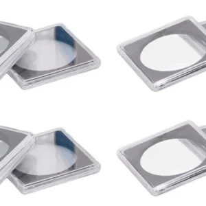 10 Estuches Transparentes Acrílicos Protectores para Monedas - Colecciones Numismáticas Seguras y Elegantes - Marca Genérica para Exhibición y Conserv