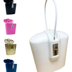 Caja Fuerte Portátil Safe & Go Blanca: Protección Segura para Interiores y Exteriores, Diseño Compacto y Resistente al Agua, Ideal para Documentos y O