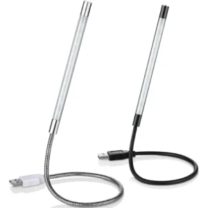 Luz LED USB para Laptop - 2 Piezas Regulables - Marca: Genérica - Modelo: 'LuzPortatil2P' - Iluminación Flexible y Ajustable para Trabajo y Estudio No