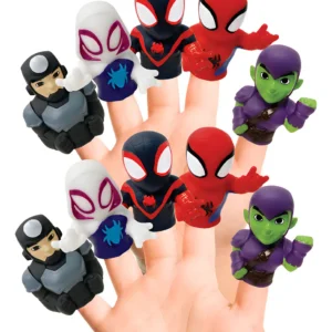 ¡A Jugar con Spidey y Sus Amigos! Juego de Marionetas de Dedo Marvel Spidey and His Amazing Friends 10 Piezas - Diversión Garantizada, Estimula la Cre