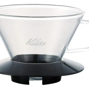 Kalita Wave 185: Disfruta Café Excepcional con el V60 en Vidrio Resistente Negro. Preparación Artesanal, Diseño Elegante y Extracción Perfecta para un