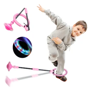 ¡Diversión sin límites! Bola para Saltar Plegable Rosa Marca [Marca Inventada] - Modelo [Modelo Inventado] - Juguete Infantil Resistente, Fácil de Gua