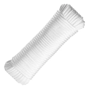 Cuerda de Nailon Paracord 550 de Alta Resistencia, Marca Titan, 30 Metros, Blanca - Ideal para Camping, Senderismo y Supervivencia - Carga 550lbs
