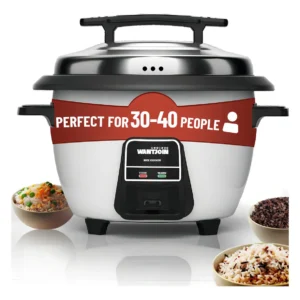 Wantjoin Arrocera Eléctrica Profesional 10 Litros Acero Inoxidable - Prepara Arroz Perfecto para Eventos Familiares, Fiestas y Negocios - Modelo WJR-1