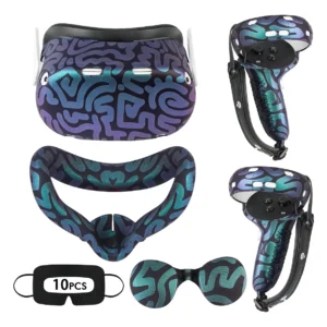 Protege y mejora tu experiencia VR con los Accesorios de Silicona KIWI design para Oculus Quest 2: Cubiertas, fundas, protectores y más. ¡Comodidad y