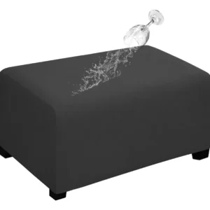 Funda Otomana Elástica 100% Impermeable Rectangular Gris Oscuro - Protección Superior para Muebles, Marca [Tu Marca], Modelo [Modelo Específico] - Fác