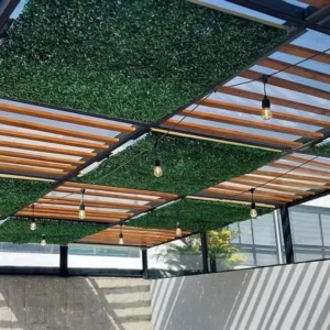 Muro Verde Artificial Ficus de Apariencia Natural | Modelo Premium 4 Paneles | Decoración Exterior e Interior | Marca [Marca del Producto] | Fácil Ins