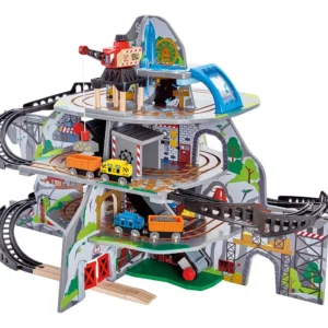 ¡Aventura Ferroviaria sin Límites! Pista de Juguete Montaña Marca 'KidKraft' con Trenes Magnéticos, Grúa Funcional y Detalles Realistas - Modelo Delux