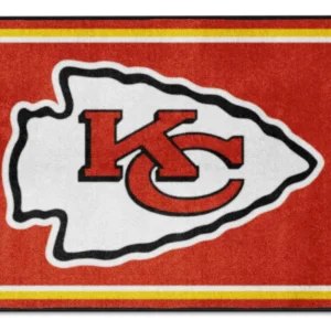 Alfombra de Lujo NFL Kansas City Chiefs: 122 x 183 cm - Diseño Oficial, Textura Suave y Antideslizante - Ideal para Fanáticos del Fútbol Americano - P