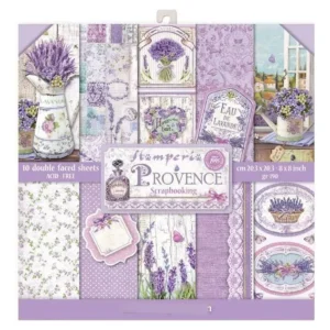 Papel para Manualidades Provence 8x8 cm - Set 10 Hojas Multicolor - Calidad Premium para Scrapbooking, Tarjetería y Proyectos Creativos | Colores Vibr