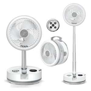 Ventilador de Pedestal Portátil 10 Pulgadas RECA con Batería Recargable - Frescura sin Cables para tu Hogar u Oficina | Modelo RV-100