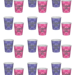 Tazas para Bebidas Colección 'Alice in Wonderland' 255 ml - Set de 24: Diseño Encantador, Durabilidad y Celebración de Momentos Mágicos