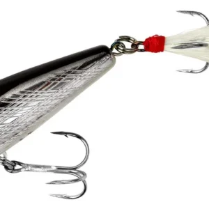 ¡Atrapa a la presa perfecta! Señuelo de Pesca Rebel P60 Currican Pop-R en Color Silver Black: Acción Topwater, Diseño Irresistible, Ideal para Lubina