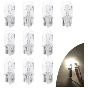 Iluminación Automotriz Superior: Kit de 10 Focos T10 Halógenos de Cuarzo 12V 5W | Marca Genérica de Alto Rendimiento | Larga Duración y Visibilidad Óp