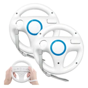 ¡Acelera la Diversión! Volantes Mario Kart para Wii Control Remoto (2 Unidades) - Diseño Ergonómico, Fácil Instalación, Experiencia Inmersiva para Car