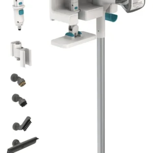 BLACK+DECKER BHSM15FX10 Vaporizador Multiusos 7 Accesorios con Soporte de Pared: Limpieza a Vapor Profunda, Elimina Gérmenes, Versátil para Pisos y Su