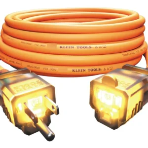 Cable de Extensión Eléctrica Flexible 12/3 SJEOW para Uso Rudo, 25 Pies, con LED Indicador, Marca Eagle - Ideal para Interiores y Exteriores, Mayor Se