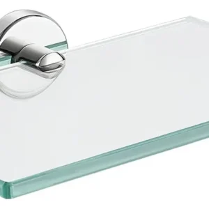 Estante de Vidrio Templado para Ducha Acero Inoxidable Cromado [Marca: Elegance Home] Modelo: EH-900 - Diseño Moderno, Resistente al Óxido, Fácil Inst