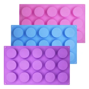 Molde de Silicona para Repostería y Manualidades - Marca Genérica de 15 Cavidades: Ideal para Chocolate, Jabón Artesanal y Muffins Deliciosos - Fácil