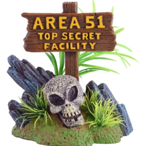 Decora tu Acuario con el Misterio: Adorno Area 51 Underwater Treasures - Diseño Detallado, Resistente y Seguro para Peces - Transforma tu Acuario en u