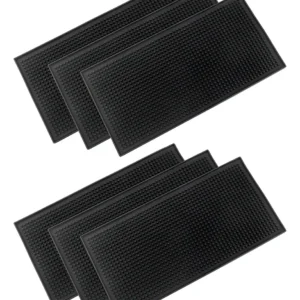 Juego de 6 Alfombrillas Antideslizantes para Barra Bar Professional®: 30x15cm, Diseño Duradero y Resistente, Ideal para Bares y Restaurantes, Protege