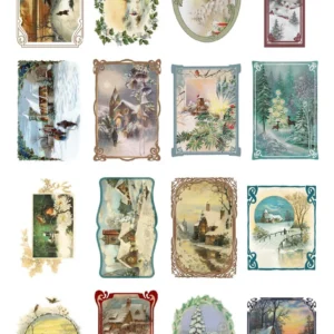 Decora tu Hogar con Magia: Kit de Papel Decoupage 'Navidad y Cabañas Invernales' Marca Artel, Ideal para Manualidades y Proyectos Creativos de Fiestas