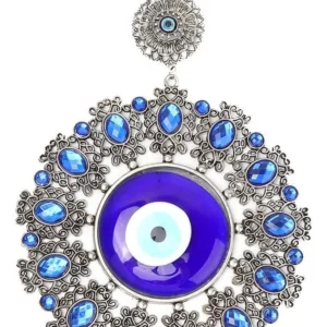 Amuleto Colgante Ojo Turco de Vidrio Artesanal | Protección y Buena Suerte | Diseño Azul Vibrante | Decora tu Hogar con Elegancia y Tradición