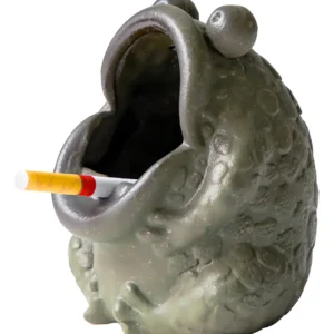 Cenicero Cerámico Rana Divertida para Cigarros: Marca Artesanía Cerámica, Diseño Único, Decoración Original para tu Hogar y Terraza, Resistente y Func