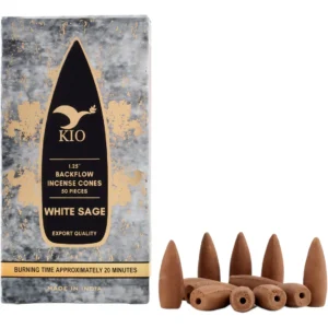 Conos de Incienso Aromáticos White Sage con Efecto Fuente de Humo, Marca [Marca del Producto] Modelo [Modelo del Producto] - Relajación y Purificación