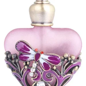 Botella de Perfume de Vidrio Rellenable Butterfly con Atomizador y Tapón en Forma de Mariposa - Elegancia y Sofisticación para tus Fragancias Favorita
