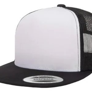 Gorra Trucker Clásica Yupoong 6606 - Blanco con Frente Blanco, Diseño Unisex Ajustable, Comodidad y Estilo para Hombre y Mujer - Ideal para Personaliz