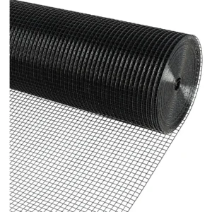 Malla Ciclónica Recubierta de Vinilo Negro, Marca Masterfence, 1.20m x 15m - Protección Duradera y Estética para Jardines y Cercas - Fácil Instalación