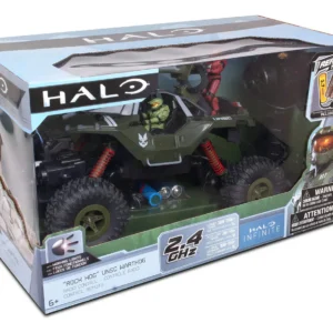 Vehículo RC Halo Infinite Warthog Rock Hog: 2.4 GHz - Réplica Detallada, Suspensión Funcional, Iluminación LED y Diseño Auténtico para Coleccionistas