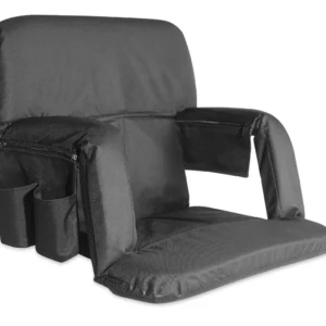 Silla de Estadio Acolchada ComfortSeat™ Modelo Premier: Máximo Confort con Reposabrazos, Cojín Reclinable y Soporte Lumbar. Ideal para Eventos Deporti