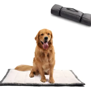 ¡Viaja con tu mejor amigo! Alfombrilla Enrollable para Perro Marca PetPal: Comodidad y Protección Gris para Viajes y Descansos | Modelo ComfortVoyager